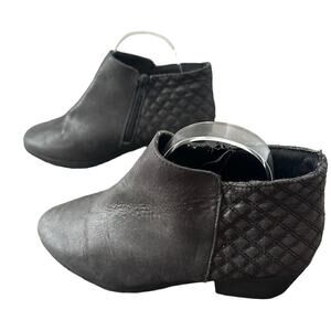 Women's Gray Easy On Side Zip Low Heel Ankle Boots Size 7.5